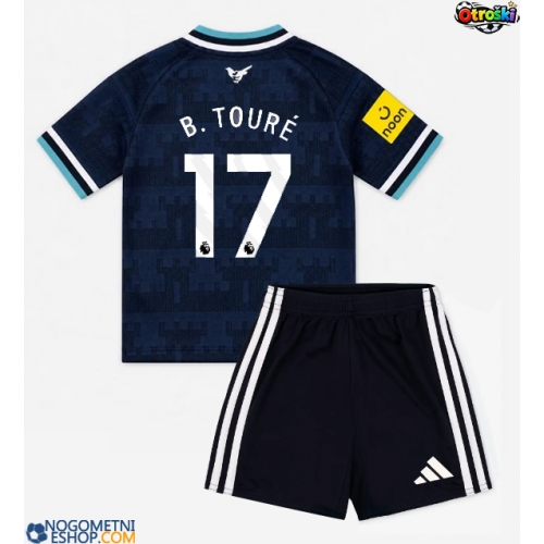 Otroški Nogometni dresi Newcastle United Bazoumana Toure #17 Gostujoči 2026-27 Kratek Rokav (+ Kratke hlače)